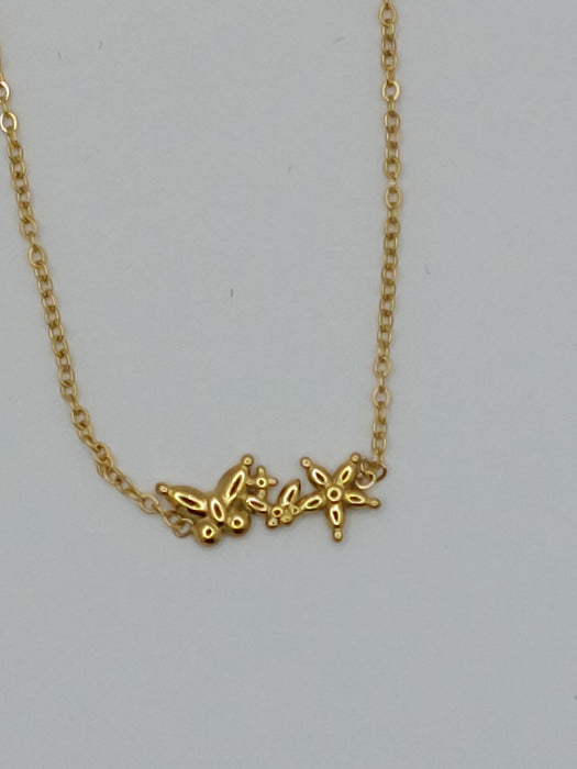 Collier papillon et fleurs BOHM